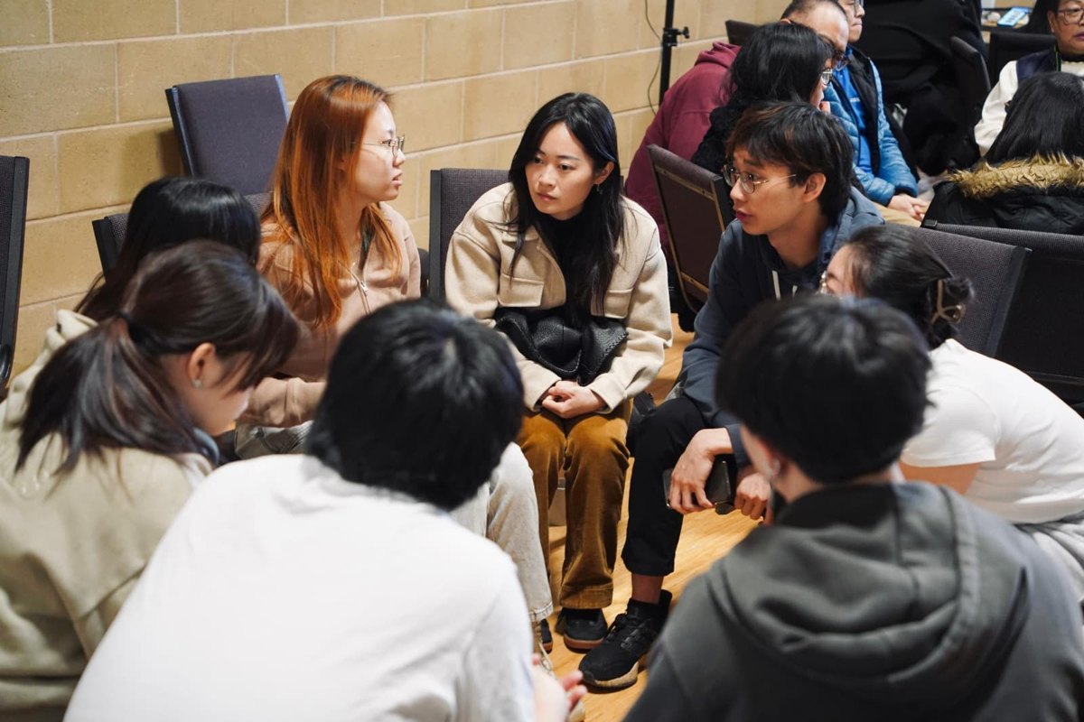Student fellowship small group discussion